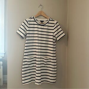 Banana Republic Factory Striped Black and White Dress